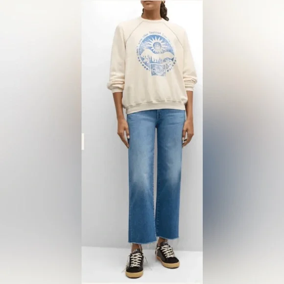 MOTHER The Mid Rise Rambler Zip Ankle Fray, size 25 - Picture 3 of 7